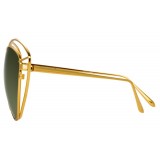 Linda Farrow - 697 C4 Cat Eye Sunglasses - Yellow Gold - Linda Farrow Eyewear