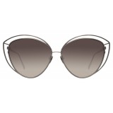 Linda Farrow - 697 C6 Cat Eye Sunglasses - Nickel - Linda Farrow Eyewear