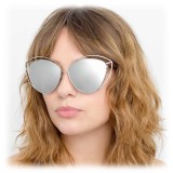 Linda Farrow - 697 C2 Cat Eye Sunglasses - White Gold - Linda Farrow Eyewear