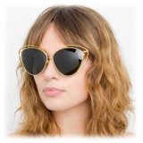 Linda Farrow - 697 C4 Cat Eye Sunglasses - Yellow Gold - Linda Farrow Eyewear