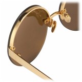 Linda Farrow - 313 C1 Round Sunglasses - Yellow Gold - Linda Farrow Eyewear