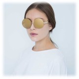 Linda Farrow - 313 C1 Round Sunglasses - Yellow Gold - Linda Farrow Eyewear