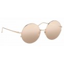 Linda Farrow - Occhiali da Sole Rotondi 343 C6 - Oro Rosa - Linda Farrow Eyewear