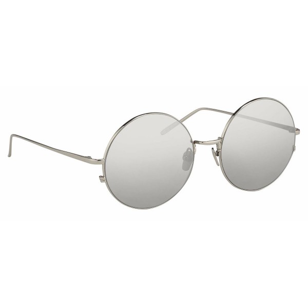 Linda Farrow - 343 C4 Round Sunglasses - White Gold - Linda Farrow Eyewear