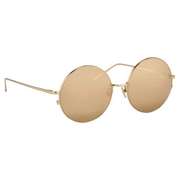 Linda Farrow - 343 C2 Round Sunglasses - Yellow Gold - Linda Farrow Eyewear