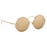 Linda Farrow - 343 C2 Round Sunglasses - Yellow Gold - Linda Farrow Eyewear