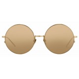 Linda Farrow - 343 C2 Round Sunglasses - Yellow Gold - Linda Farrow Eyewear