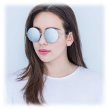 Linda Farrow - 343 C4 Round Sunglasses - White Gold - Linda Farrow Eyewear