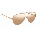 Linda Farrow - 398 C7 Aviator Sunglasses - Rose Gold - Linda Farrow Eyewear - Hailey Baldwin - Alessandra Ambrosio - Official