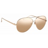 Linda Farrow - 398 C7 Aviator Sunglasses - Rose Gold - Linda Farrow Eyewear - Hailey Baldwin - Alessandra Ambrosio - Official