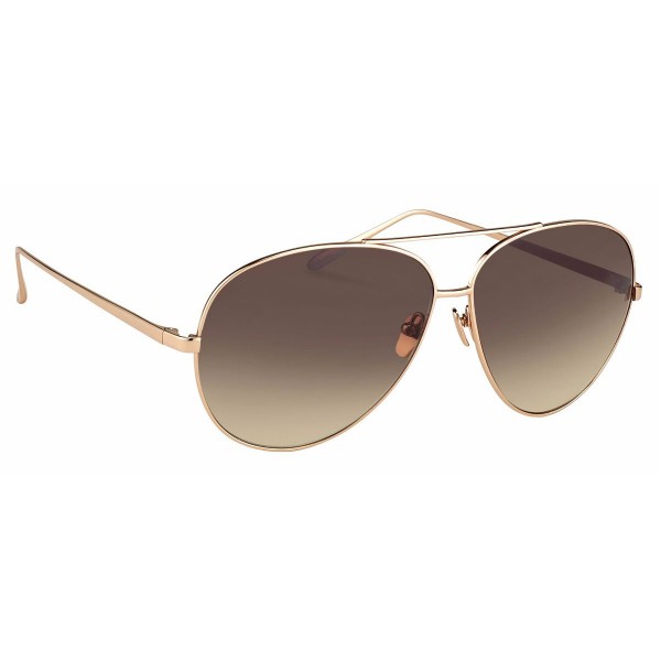 Linda Farrow - 398 C3 Aviator Sunglasses - Matt Yellow Gold - Linda Farrow Eyewear - Kendall Jenner - Alessandra Ambrosio