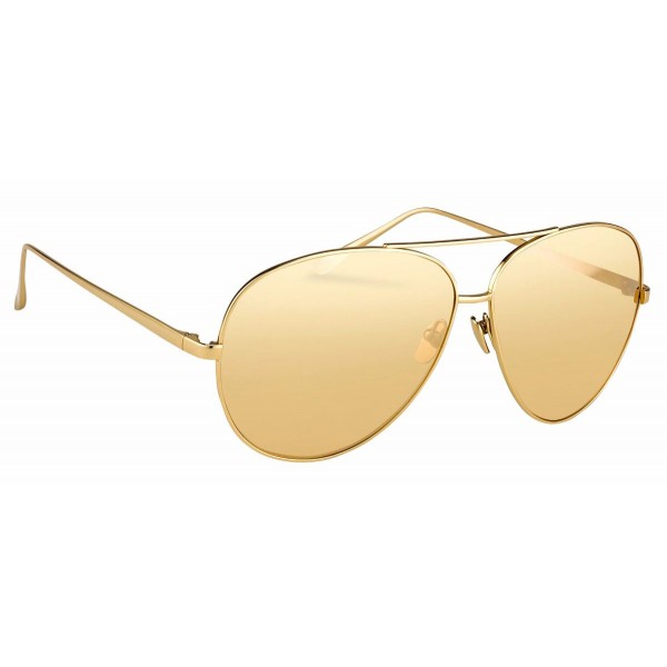 Linda Farrow - 398 C5 Aviator Sunglasses - Matt Yellow Gold - Linda Farrow Eyewear - Kendall Jenner - Alessandra Ambrosio