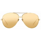 Linda Farrow - 398 C5 Aviator Sunglasses - Matt Yellow Gold - Linda Farrow Eyewear - Kendall Jenner - Alessandra Ambrosio