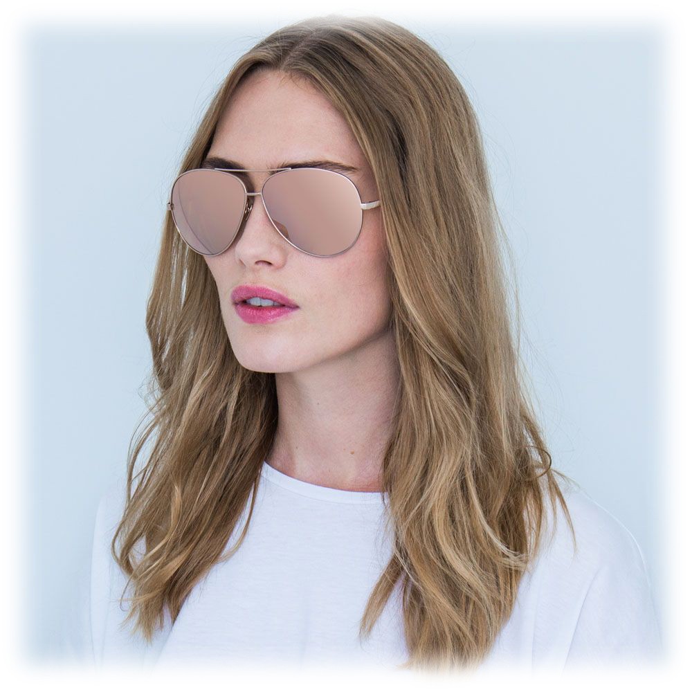 Linda Farrow Dee Aviator Sunglasses
