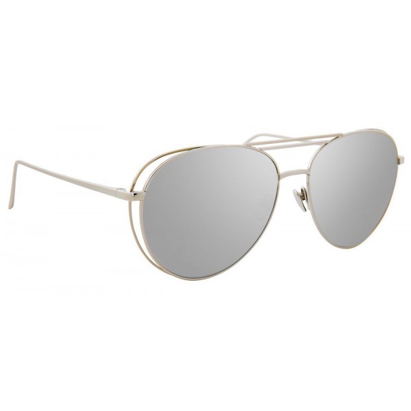 Linda Farrow - 575 C2 Aviator Sunglasses - White Gold - Linda Farrow Eyewear