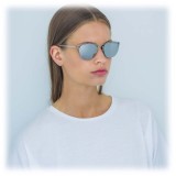 Linda Farrow - 538 C2 Browline Sunglasses - White Gold - Linda Farrow Eyewear