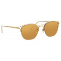 Linda Farrow - Occhiali da Sole Browline 538 C1 - Oro Giallo - Linda Farrow Eyewear