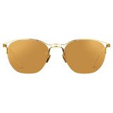 Linda Farrow - 538 C1 Browline Sunglasses - Yellow Gold - Linda Farrow Eyewear