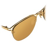 Linda Farrow - Occhiali da Sole Browline 538 C1 - Oro Giallo - Linda Farrow Eyewear