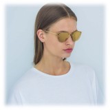 Linda Farrow - 538 C1 Browline Sunglasses - Yellow Gold - Linda Farrow Eyewear
