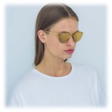 Linda Farrow - Occhiali da Sole Browline 538 C1 - Oro Giallo - Linda Farrow Eyewear