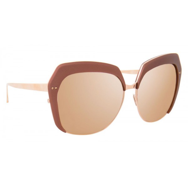 Linda Farrow - Occhiali da Sole Oversize 578 C3 - Rame - Linda Farrow Eyewear