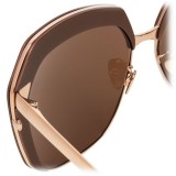 Linda Farrow - Occhiali da Sole Oversize 578 C3 - Rame - Linda Farrow Eyewear