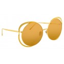 Linda Farrow - 659 C1 Round Sunglasses - Yellow Gold - Linda Farrow Eyewear