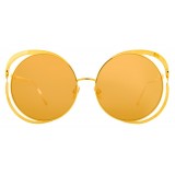Linda Farrow - 659 C1 Round Sunglasses - Yellow Gold - Linda Farrow Eyewear