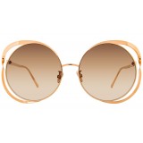 Linda Farrow - 659 C5 Round Sunglasses - Rose Gold - Linda Farrow Eyewear