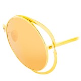 Linda Farrow - 659 C1 Round Sunglasses - Yellow Gold - Linda Farrow Eyewear