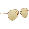 Linda Farrow - Occhiali da Sole Aviator 624 C7 - Oro Rosa - Linda Farrow Eyewear