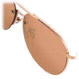 Linda Farrow - 624 C3 Aviator Sunglasses - Rose Gold - Linda Farrow Eyewear