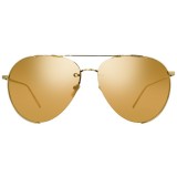 Linda Farrow - 624 C1 Aviator Sunglasses - Yellow Gold - Linda Farrow Eyewear