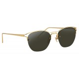 Linda Farrow - 538 C4 Browline Sunglasses - Yellow Gold - Linda Farrow Eyewear