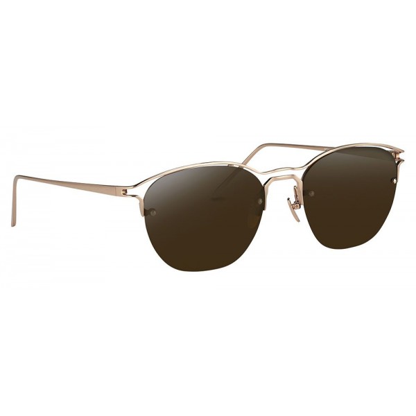 Linda Farrow - 538 C6 Browline Sunglasses - Rose Gold - Linda Farrow Eyewear