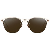 Linda Farrow - 538 C6 Browline Sunglasses - Rose Gold - Linda Farrow Eyewear