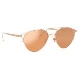 Linda Farrow - Occhiali da Sole Aviator 804 C3 - Oro Rosa - Linda Farrow Eyewear