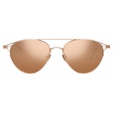 Linda Farrow - 804 C3 Aviator Sunglasses - Rose Gold - Linda Farrow Eyewear