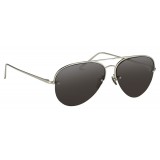 Linda Farrow - 543 C5 Aviator Sunglasses - White Gold - Linda Farrow Eyewear