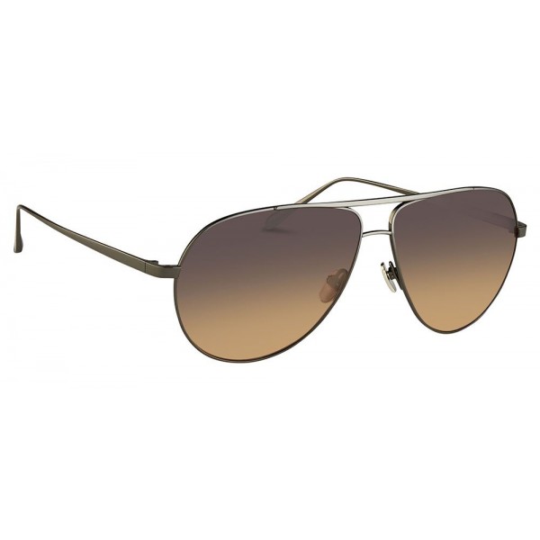 Linda Farrow - 501 C7 Aviator Sunglasses - Nickel - Linda Farrow Eyewear