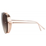 Linda Farrow - 729 C7 Aviator Sunglasses - Rose Gold - Linda Farrow Eyewear