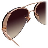 Linda Farrow - 729 C7 Aviator Sunglasses - Rose Gold - Linda Farrow Eyewear