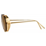 Linda Farrow - 730 C1 Oval Sunglasses - Yellow Gold - Linda Farrow Eyewear