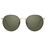 Linda Farrow - 704 C4 Oval Sunglasses - Yellow Gold and Tortoiseshell - Linda Farrow Eyewear