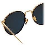 Linda Farrow - 704 C4 Oval Sunglasses - Yellow Gold and Tortoiseshell - Linda Farrow Eyewear