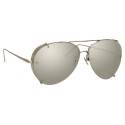 Linda Farrow - Occhiali da Sole Aviator 729 C2 - Oro Bianco - Linda Farrow Eyewear