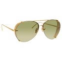 Linda Farrow - 729 C5 Aviator Sunglasses - Yellow Gold - Linda Farrow Eyewear