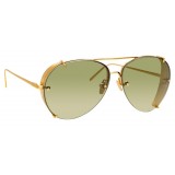 Linda Farrow - Occhiali da Sole Aviator 729 C5 - Oro Giallo - Linda Farrow Eyewear