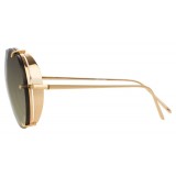 Linda Farrow - 729 C5 Aviator Sunglasses - Yellow Gold - Linda Farrow Eyewear